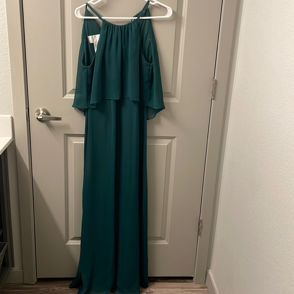 David’s Bridal size 4 Juniper Green Bridesmaid Dress